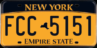 NY license plate FCC5151