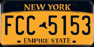 NY license plate FCC5153