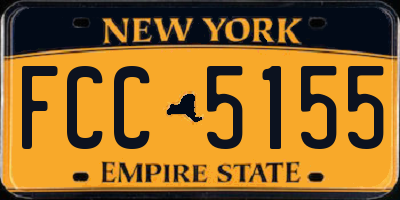 NY license plate FCC5155