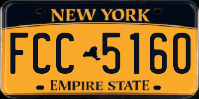 NY license plate FCC5160