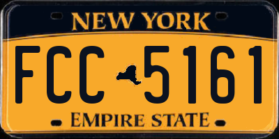 NY license plate FCC5161