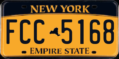 NY license plate FCC5168