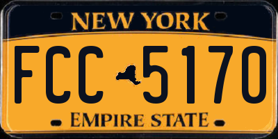 NY license plate FCC5170