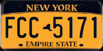 NY license plate FCC5171