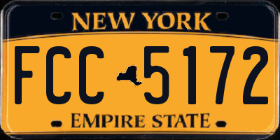 NY license plate FCC5172