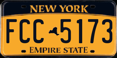 NY license plate FCC5173