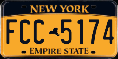 NY license plate FCC5174