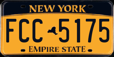 NY license plate FCC5175
