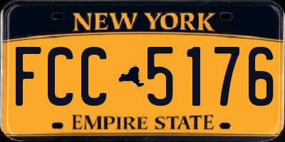 NY license plate FCC5176