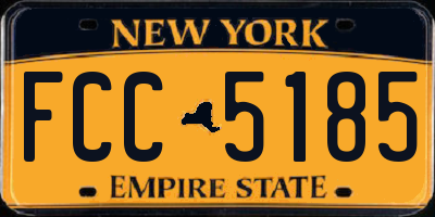 NY license plate FCC5185