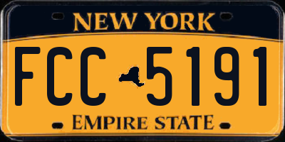 NY license plate FCC5191
