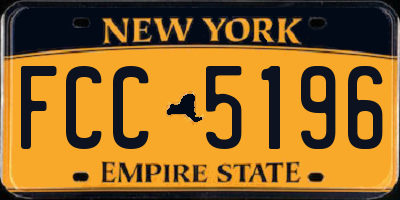 NY license plate FCC5196