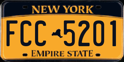 NY license plate FCC5201