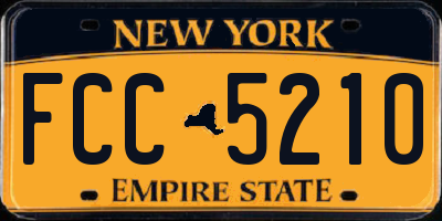 NY license plate FCC5210