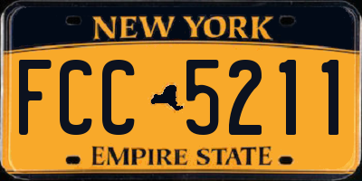 NY license plate FCC5211