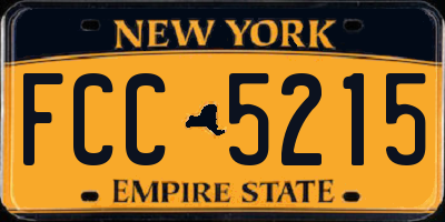 NY license plate FCC5215