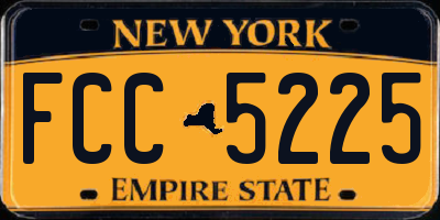 NY license plate FCC5225