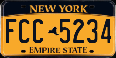 NY license plate FCC5234