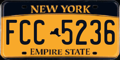 NY license plate FCC5236