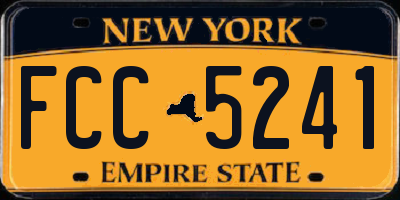 NY license plate FCC5241