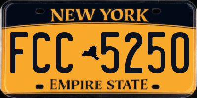 NY license plate FCC5250