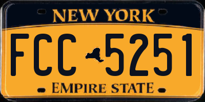 NY license plate FCC5251