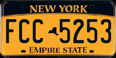 NY license plate FCC5253