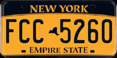 NY license plate FCC5260