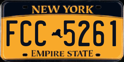 NY license plate FCC5261