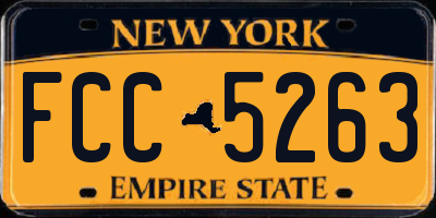 NY license plate FCC5263