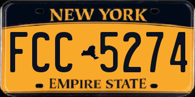 NY license plate FCC5274