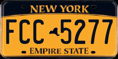 NY license plate FCC5277