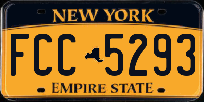 NY license plate FCC5293