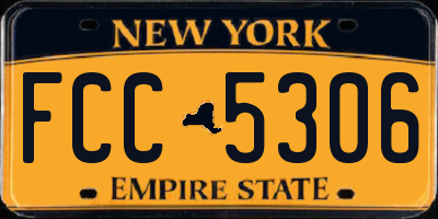 NY license plate FCC5306