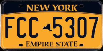 NY license plate FCC5307