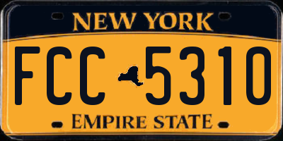 NY license plate FCC5310