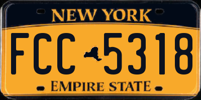 NY license plate FCC5318