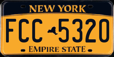 NY license plate FCC5320