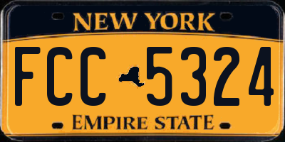 NY license plate FCC5324