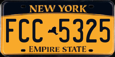 NY license plate FCC5325