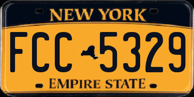 NY license plate FCC5329