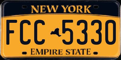 NY license plate FCC5330