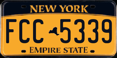 NY license plate FCC5339