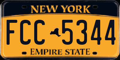 NY license plate FCC5344