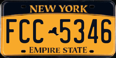 NY license plate FCC5346