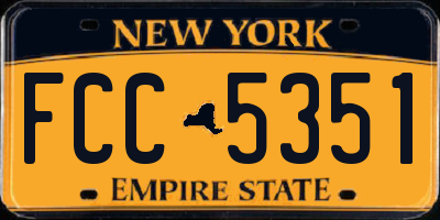 NY license plate FCC5351