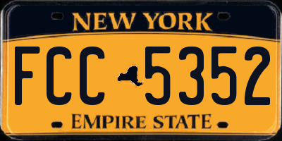 NY license plate FCC5352