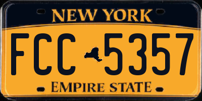 NY license plate FCC5357