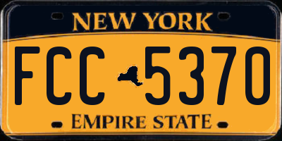 NY license plate FCC5370