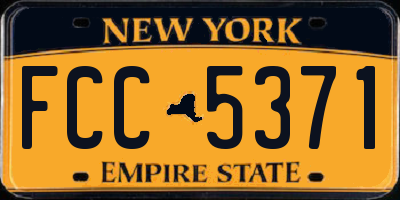NY license plate FCC5371